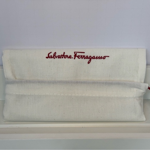 Salvatore Ferragamo Ganchini Leather Dark Brown Long Billfold Wallet - Picture 12 of 13